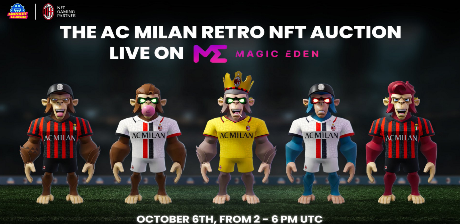 Image for MonkeyLeague releases an NFT collection for AC Milan post
